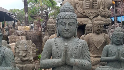 Green stone sculpture hand carved buddha.