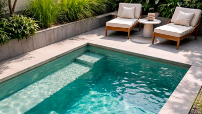 Limestone and Sukabumi stone combined for tropical garden pools.