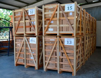 Profesional packing for export worldwide our stone sinks.