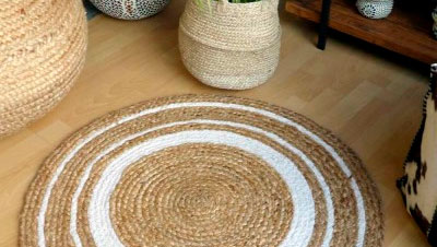 Jute rugs manufacturer from Indonesia for Boho Decor. Supplier.
