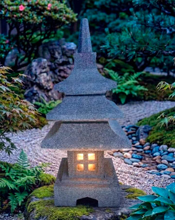 Proveedor de faroles o linternas japonesas talladas a mano en piedra verde.